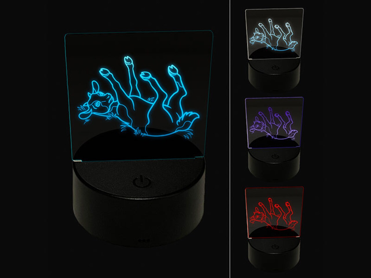 Fainting Goat 3D Illusion LED Night Light Sign Nightstand Desk Lamp